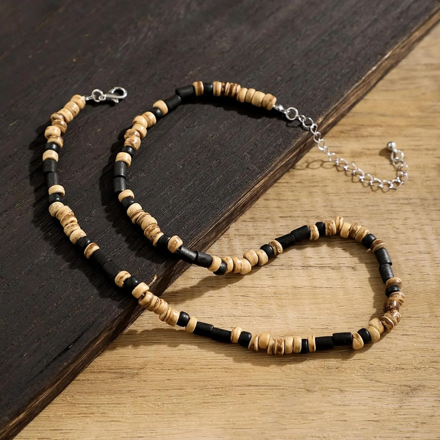 Puka Shell Necklace Men Shell Beaded Necklaces Mens Beach Vacation Essentials Hawaiian Surfer Necklace Jewelry Summer Outfits for Men