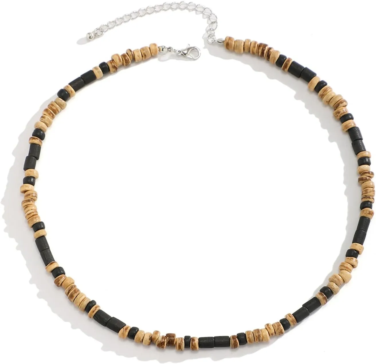 Puka Shell Necklace Men Shell Beaded Necklaces Mens Beach Vacation Essentials Hawaiian Surfer Necklace Jewelry Summer Outfits for Men