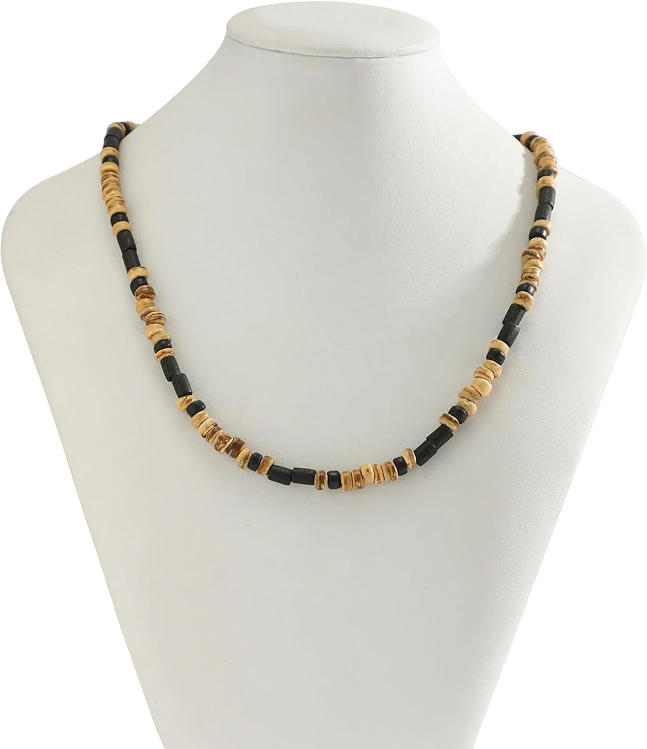 Puka Shell Necklace Men Shell Beaded Necklaces Mens Beach Vacation Essentials Hawaiian Surfer Necklace Jewelry Summer Outfits for Men
