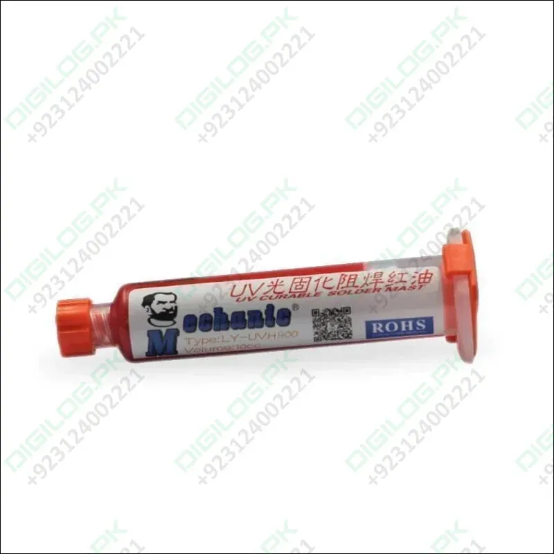 Red Color 10cc UV Curable Solder Mask PCB Fixing Repairing Paint In Pakistan