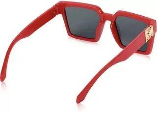 Round, Retro Square Sunglasses (For Men & Women, Red, Blue)