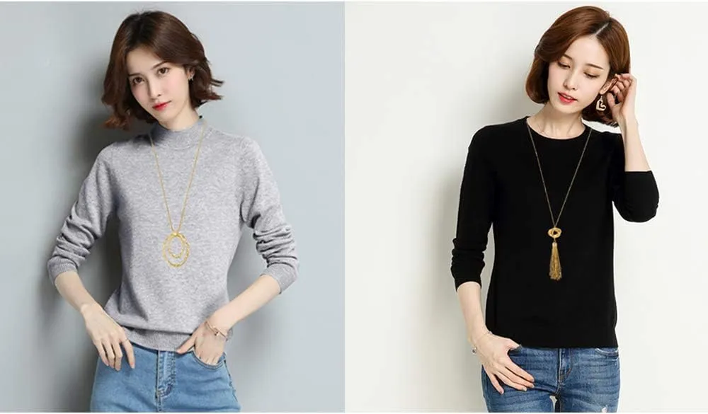 SEVENSTONE 3PCS Long Pendant Necklaces for Women Knot Disk Circle Tassel Statement Sweater Necklace Set