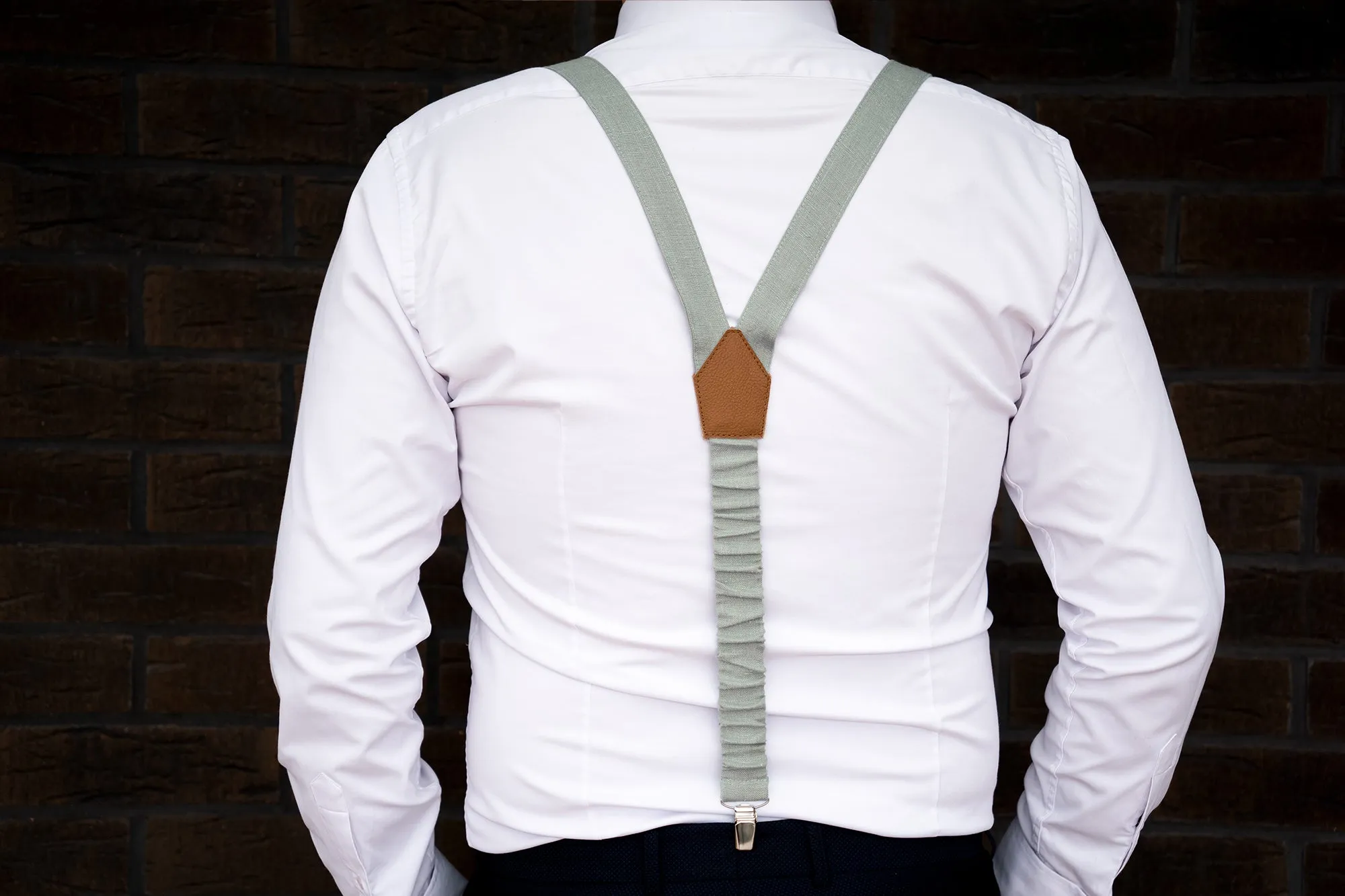 Stylish Light Blue Linen Bow Tie and Pocket Square Set - Perfect for Weddings