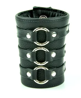 Three Ring Bondage Bracelet Short Gauntlet