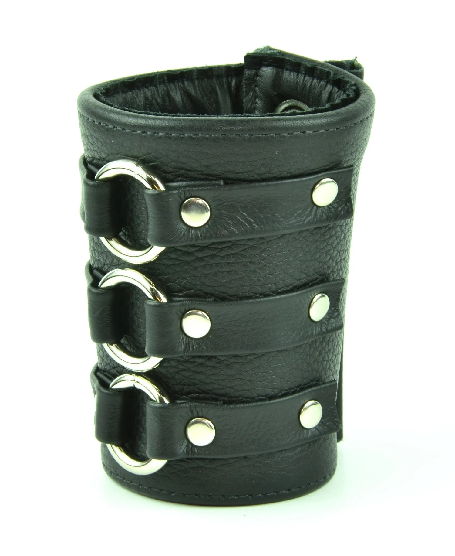 Three Ring Bondage Bracelet Short Gauntlet