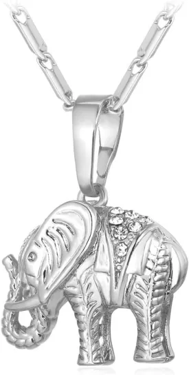 U7 Animals Necklace for Women Stainless Steel Pig/Dog/Elephant Pendant Necklace Lucky Jewelry