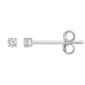 Unique Moments 1/10 Ct Round Lab Grown Diamond Stud Earrings in 10K White Gold for Women (J-SI-I1)