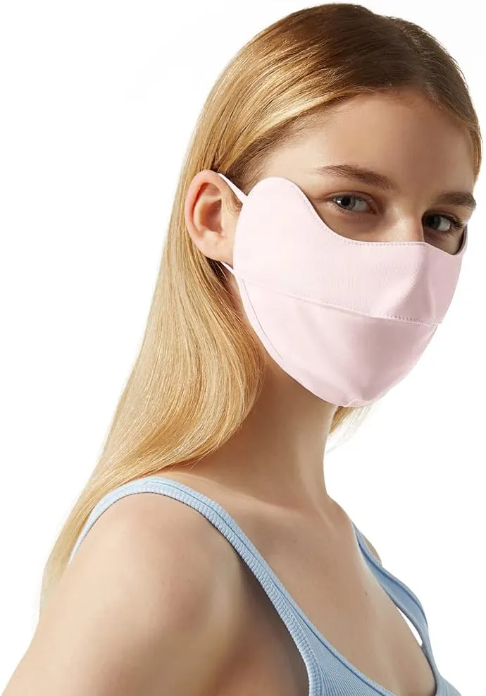 UV Face Cover UPF 50  Women Breathable Face Covering Protection Sunscreen Mask SLN3M072D