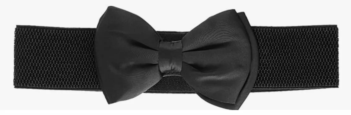 Vintage Style Belt - Elastic Stretch Retro Cinch Belt Waistband Wide Bow