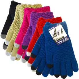 winter knitted touch gloves Case of 144