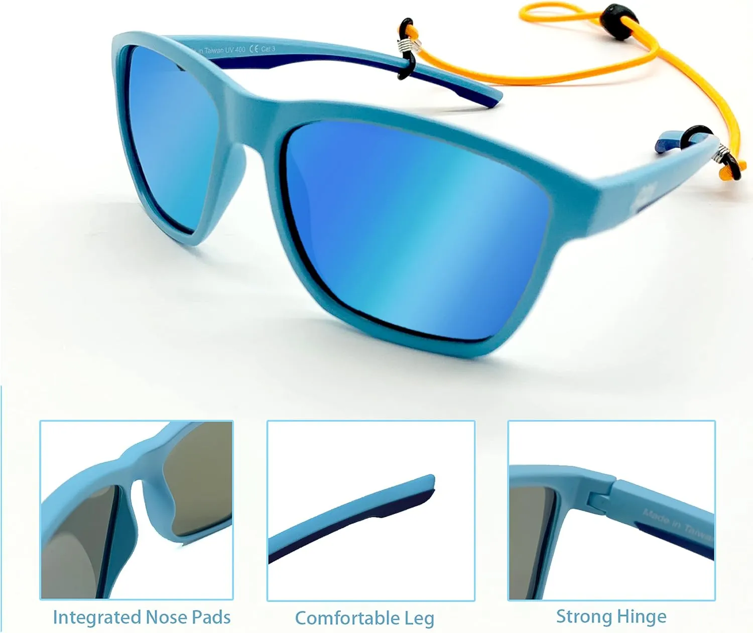 XII WY Kids Sunglasses Polarized UV Protection Flexible Rubber Glasses Shades for Boys Girls