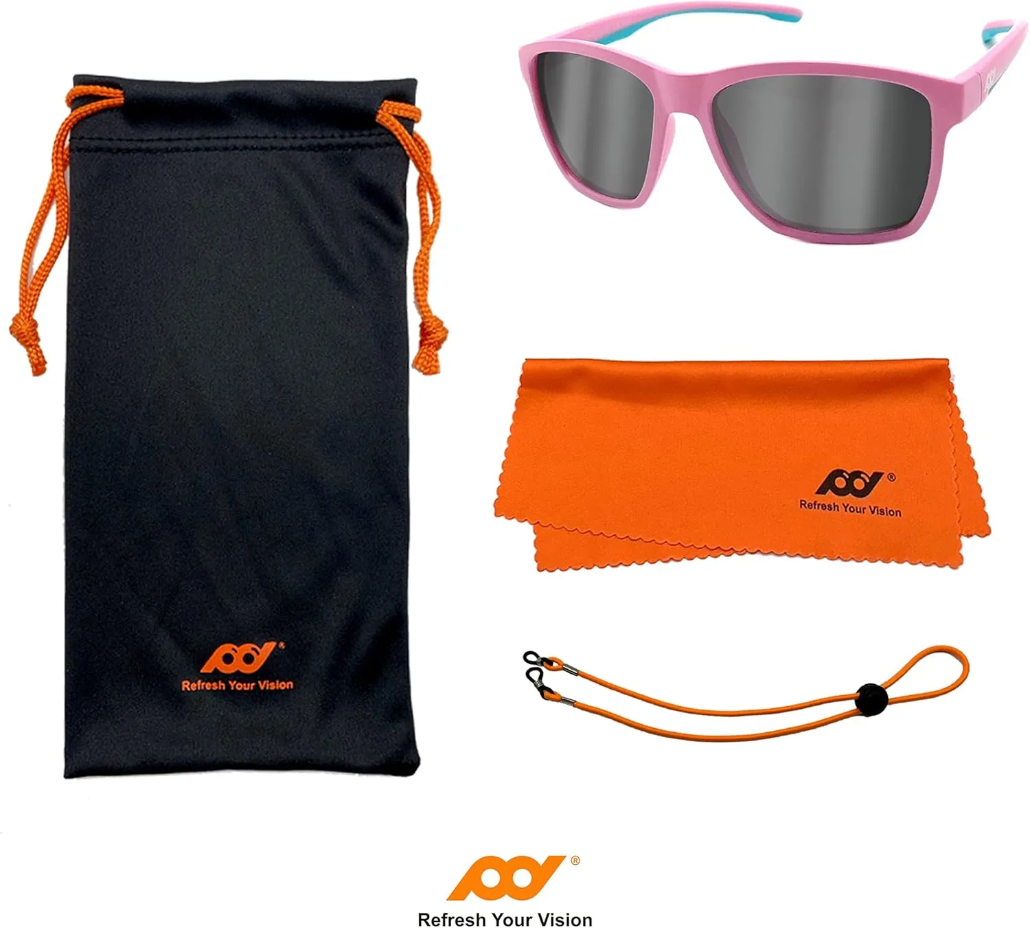 XII WY Kids Sunglasses Polarized UV Protection Flexible Rubber Glasses Shades for Boys Girls