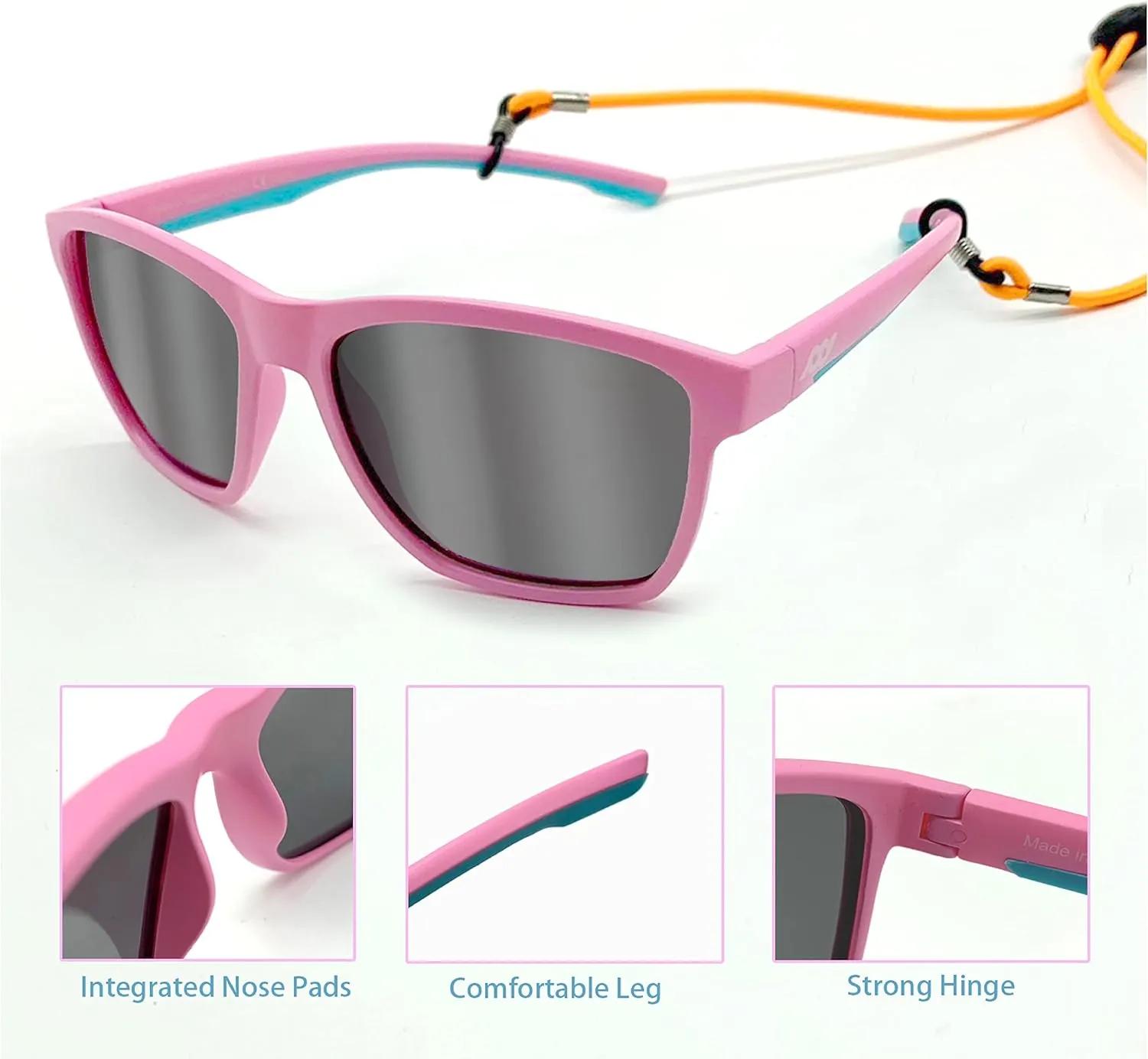 XII WY Kids Sunglasses Polarized UV Protection Flexible Rubber Glasses Shades for Boys Girls