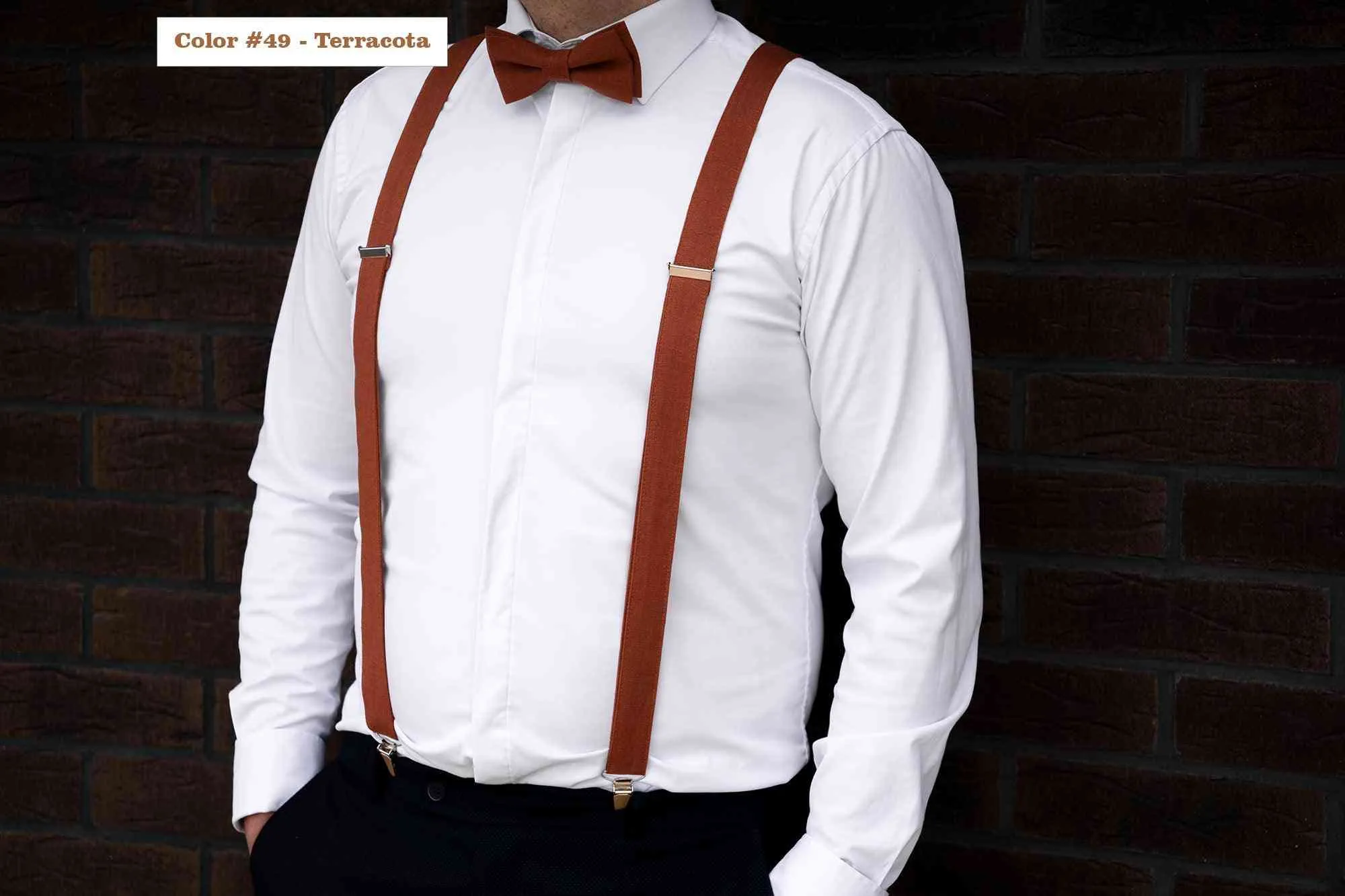 Yellow Linen Bow Tie - Pre-Tied & Free-Style Accessory for Men at Weddings